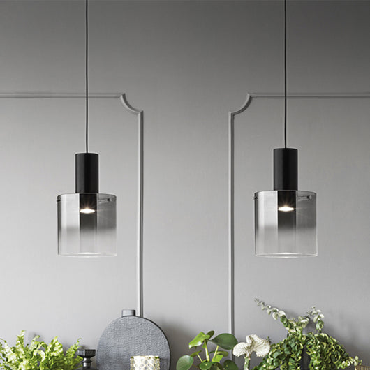 Sospensione Contemporanea Hugo Metallo Nero 1 Luce