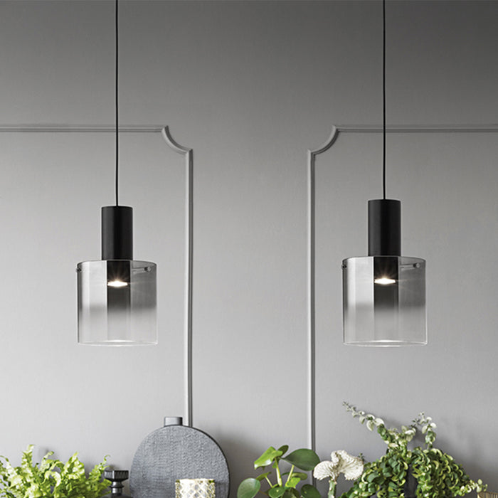 Sospensione Contemporanea Hugo Metallo Nero 1 Luce