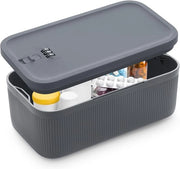 Cassetta di archiviazione chiusura a chiave, adatta per telefoni cellulari/medicamenti/alimenti, articoli domestici/frigorifero/ufficio/personali/accessori di viaggio/regali, 23,9*13,1*9,6 cm