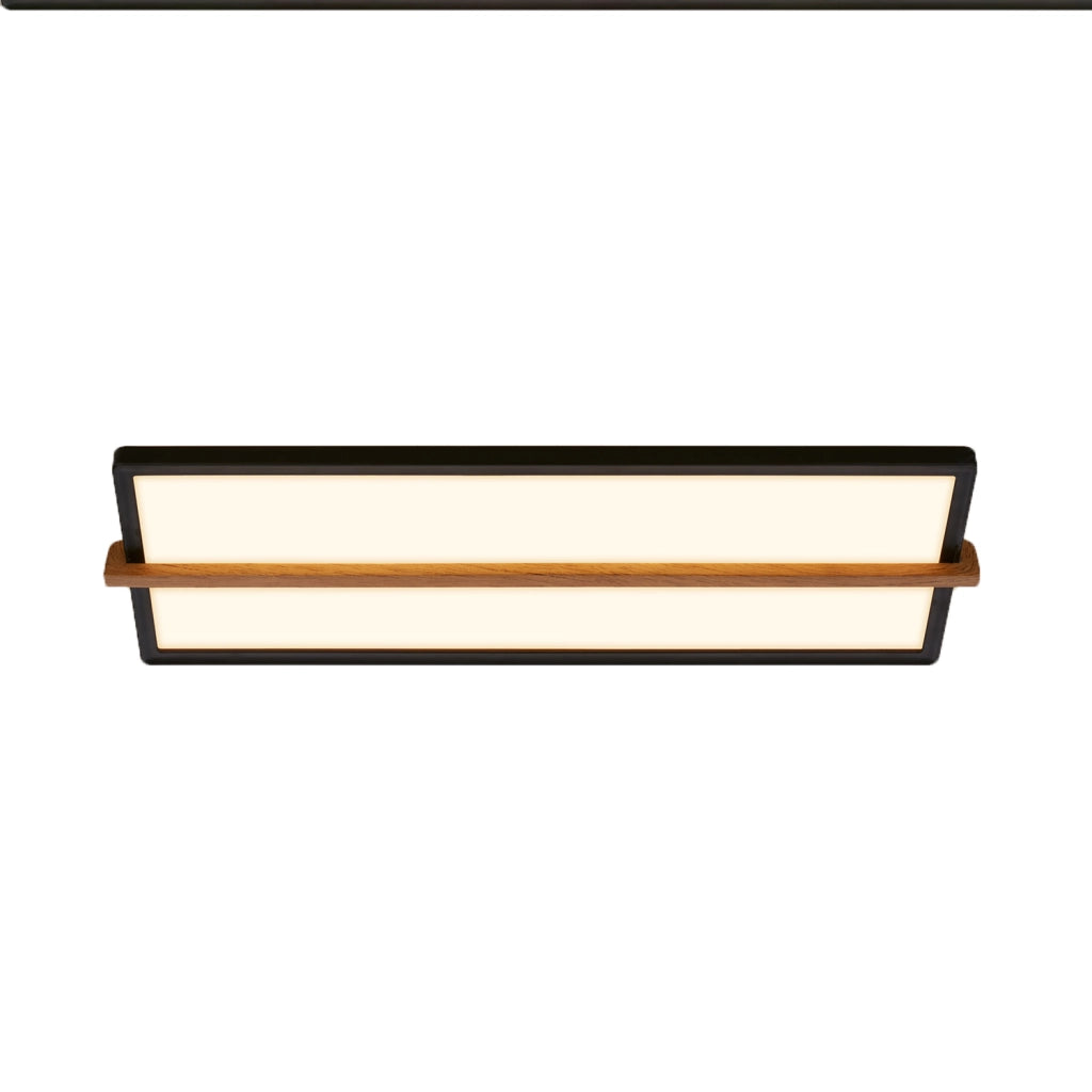 Plafoniera Moderna Remsa Plastica Nero Led Integrato 22W 3000K