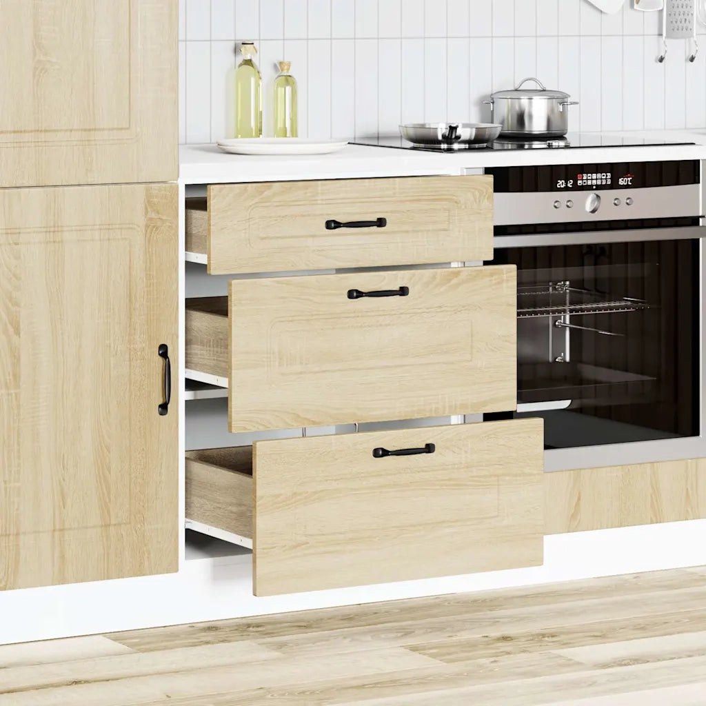 Base da Cucina Kalmar Rovere Sonoma in Legno Multistrato 854282