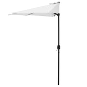 Mezzo ombrellone terrazza balcone poliestere bianco 300 cm x 150 cm x 230 cm 03_0001610