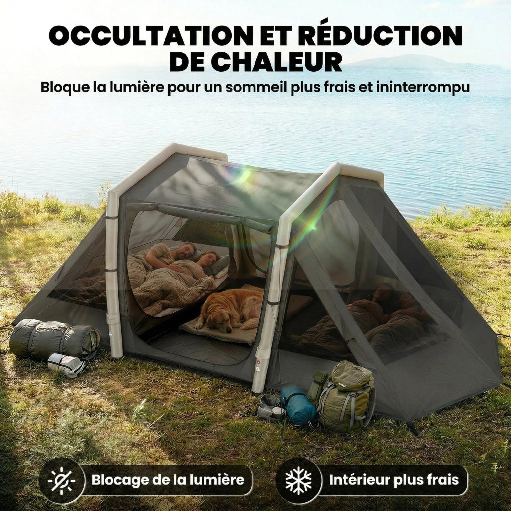 Tenda Gonfiabile da Campeggio ¨C zephmum ¨C Grigio Scuro 580x270x202cm