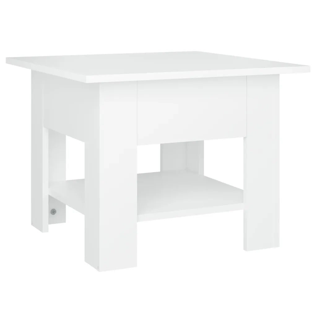 Tavolino da Salotto Bianco 55x55x42 cm in Truciolato 810262