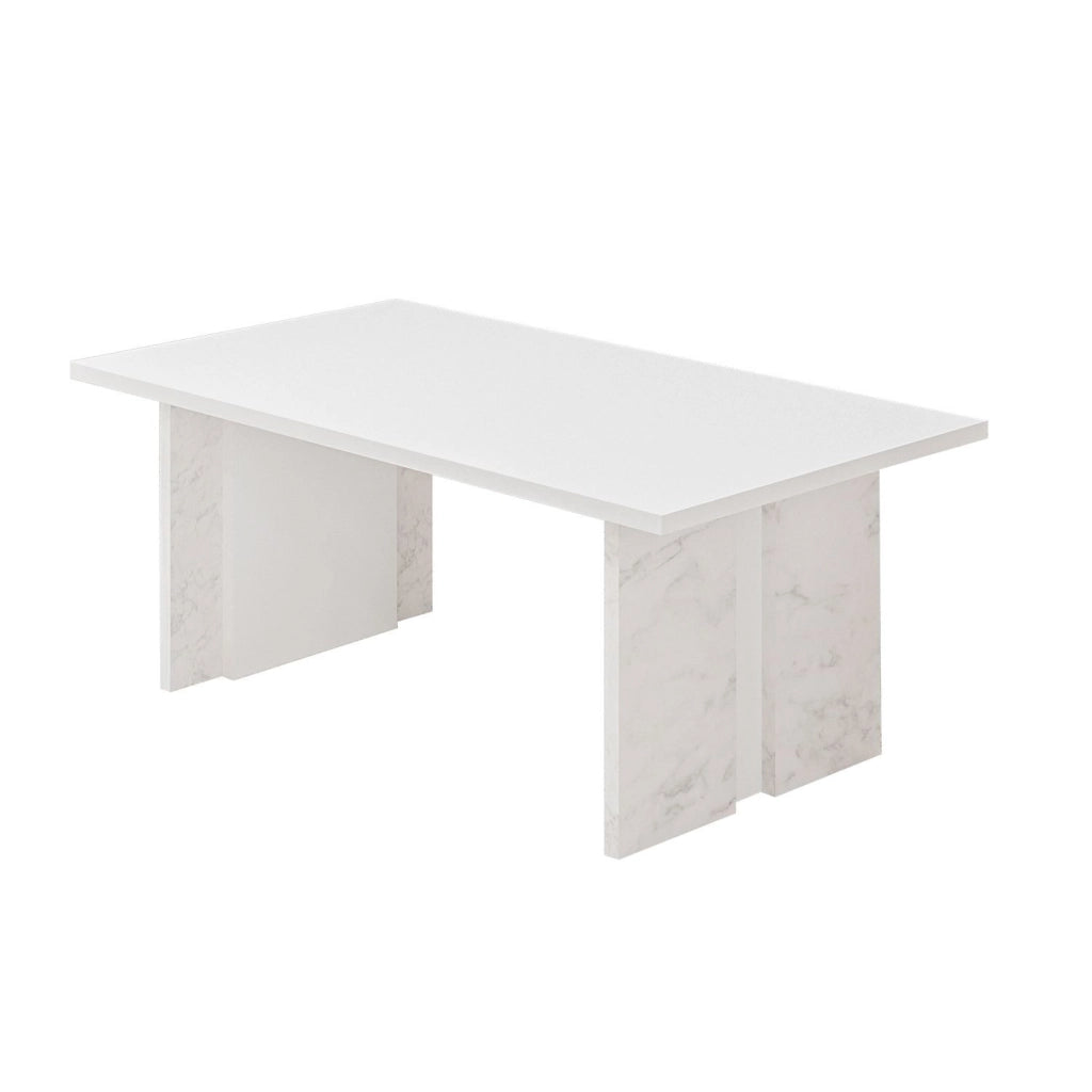 Tavolino in legno "Ravello" - 90 x 50 x 40 cm - Bianco