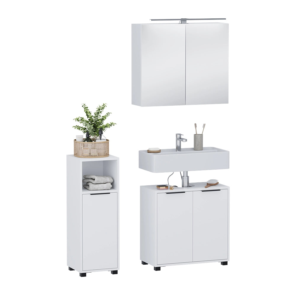 Vicco Set di mobili da bagno Bianco 3 parti