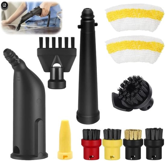 Accessori di pulizia a vapore per stoffe di aspirapolvere Karcher SC1 SC2 SC4 SC5, set di pennelli in nylon e metallo. Stile 14