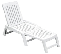 Lettino Prendisole in Resina Bauer Orfeo Bianco