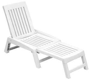 Lettino Prendisole in Resina Bauer Orfeo Bianco