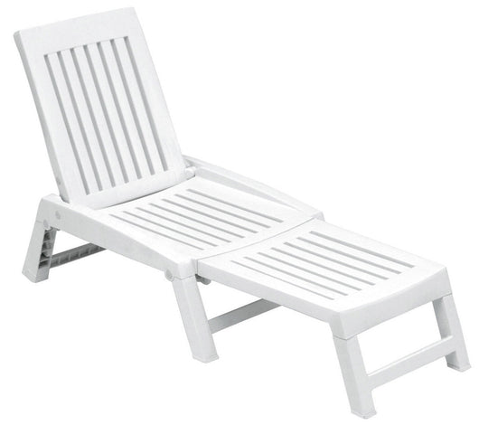 Lettino Prendisole in Resina Bauer Orfeo Bianco