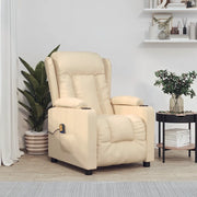 Poltrona Massaggiante Crema in Tessuto 339067