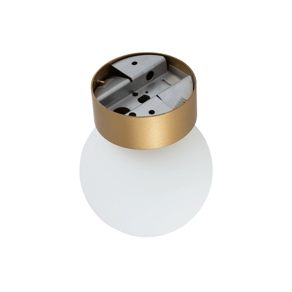 Plafoniera sfera vetro bianco oro Kier S Nowodvorski