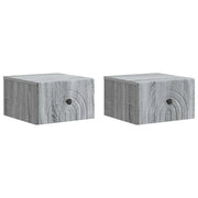 Mobiletto da notte a muro 2 pcs Grigio Sonoma 33 x 34,5 x 20 cm