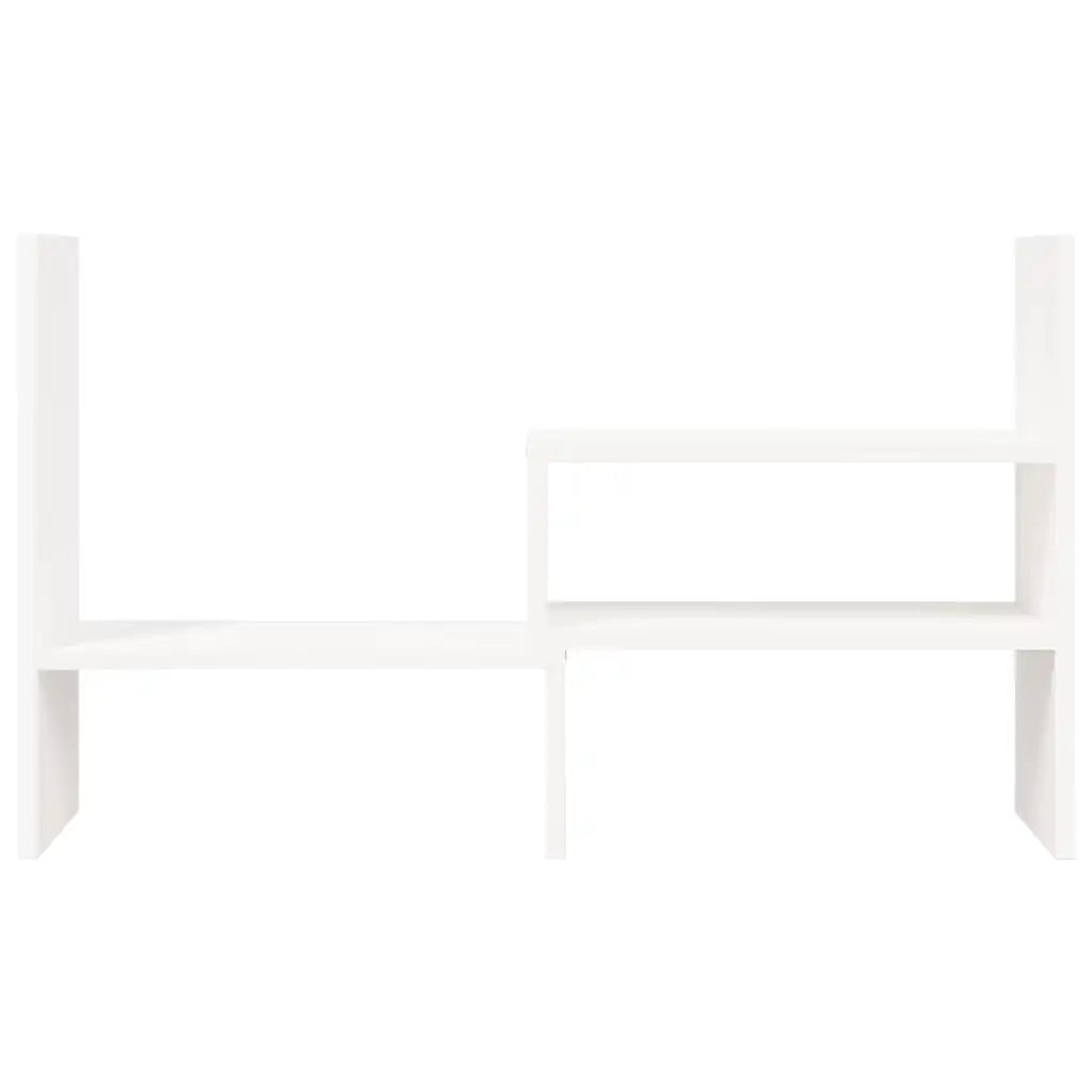 Supporto Monitor Bianco (39-72)x17x43 cm Legno Massello di Pino cod mxl 67734