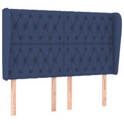 Testiera | Testata ad Orecchio Blu 147 x 23 x 118/128 cm in Tessuto