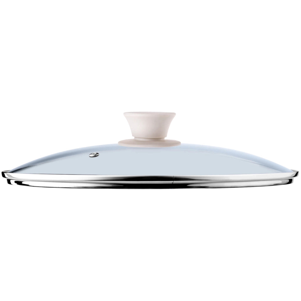 Coperchio in vetro KADAX da 28 cm, universale, resistente al calore, per pentole e padelle.
