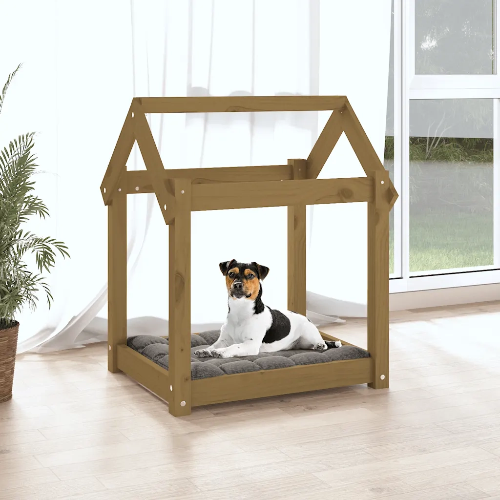 Cuccia per Cani Ambra 61x50x70 cm in Legno Massello di Pino CFW3804899