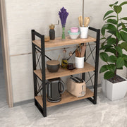 Scaffale a Terra 'Skørping' (AxLxP) 90 x 65 x 30 cm Libreria con 3 Ripiani Mobile Espositore con Telaio in Metallo -