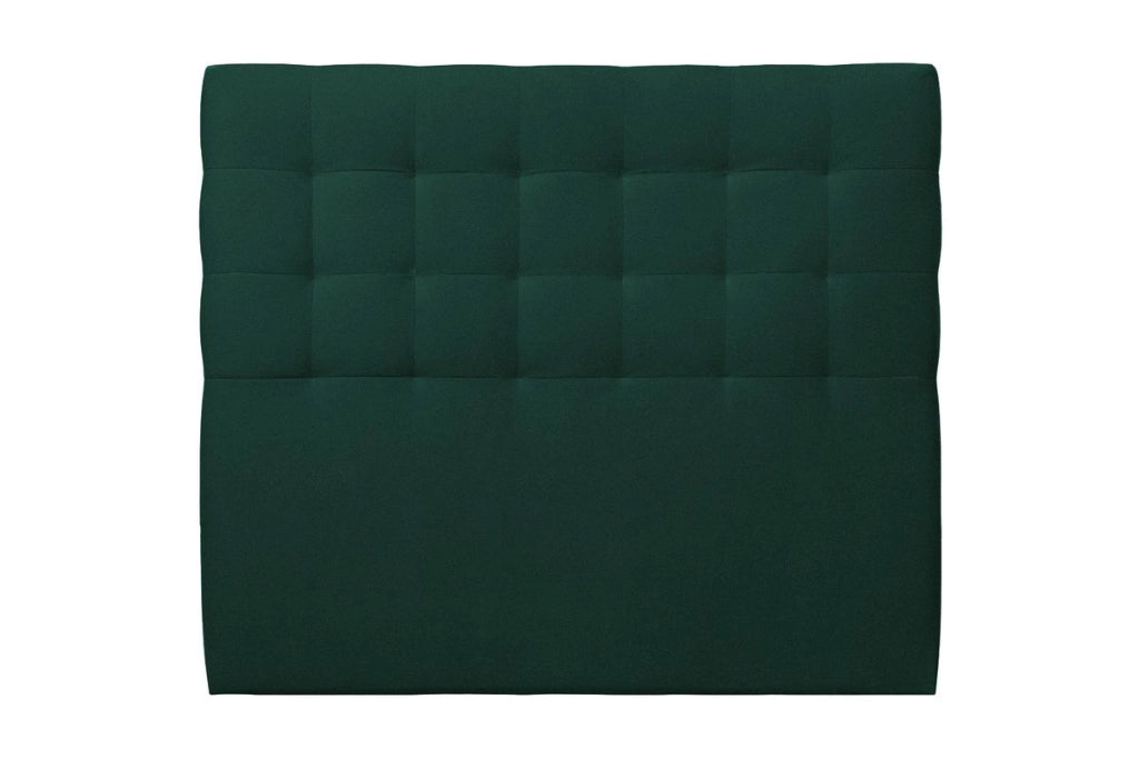 Testiera in tessuto velluto verde imbottita L135 cm