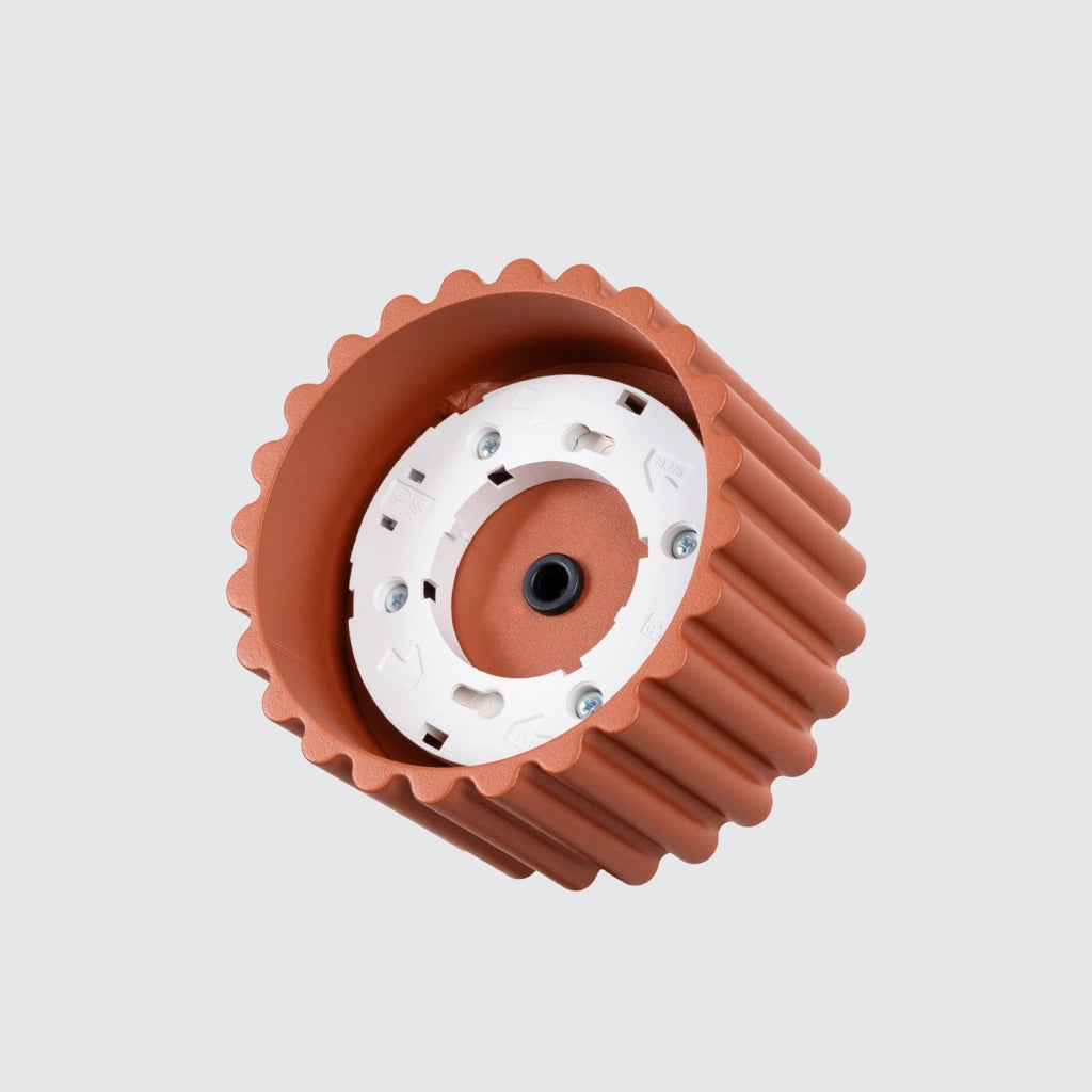 Spot soffitto tondo rigato ocra rossa 6cm GX53 PureLume