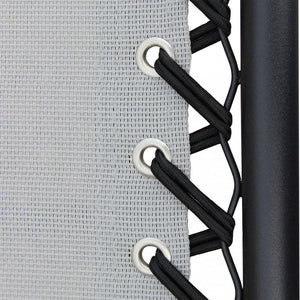 Sedia Sdraio Zero Gravity Reclinabile Pieghevole 88x65x110 h cm in Acciaio e Textilene Grigio Chiaro