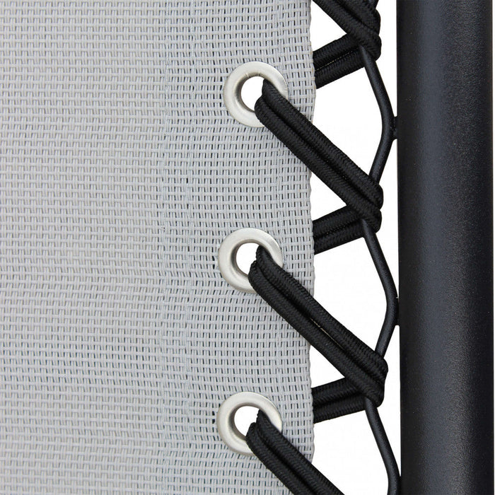 Sedia Sdraio Zero Gravity Reclinabile Pieghevole 88x65x110 h cm in Acciaio e Textilene Grigio Chiaro