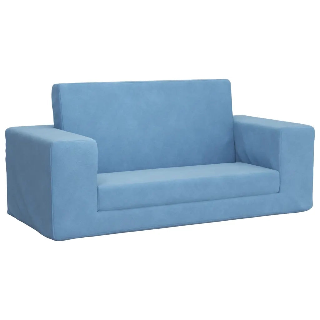 Divano Letto per Bambini a 2 Posti Blu in Morbido Peluchecod mxl 110362
