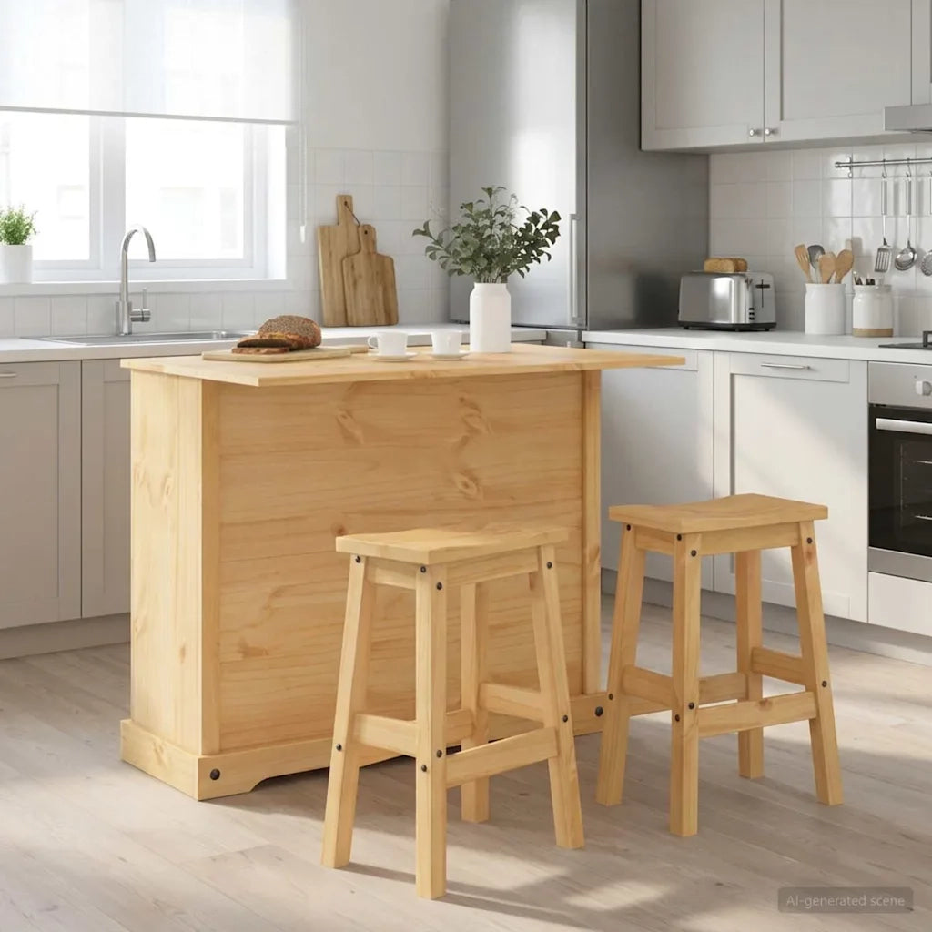Stoccaggio in cucina 2 pcs Cera di Miele Pino Massello 3425402
