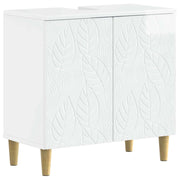 Armadio per Lavabo da Bagno DELFT Bianco Lucido 897009