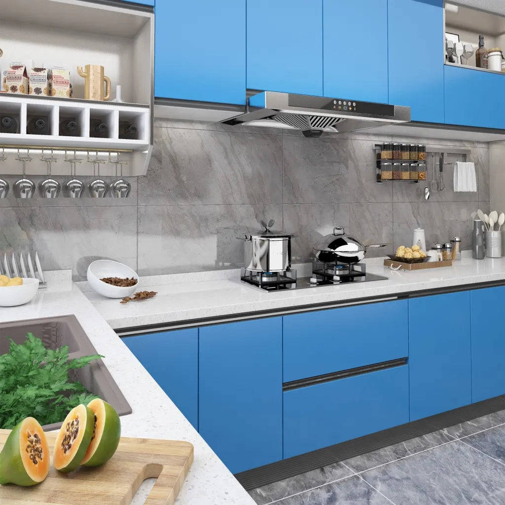Pellicole Autoadesive per Mobili 2 pz Azzurre 500x90 cm PVC CFW9793995