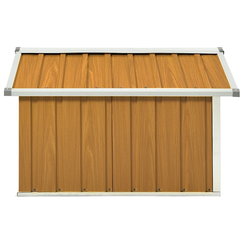 Capanno per Robot Tosaerba 92x97x63 cm Acciaio Zincato Marrone 150910