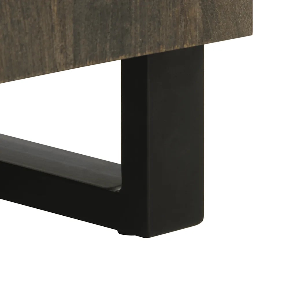 Credenza | Madia | Buffet da pranzo | Armadio da pranzo Nera 60x33x75 cm in Legno Massello di Mango