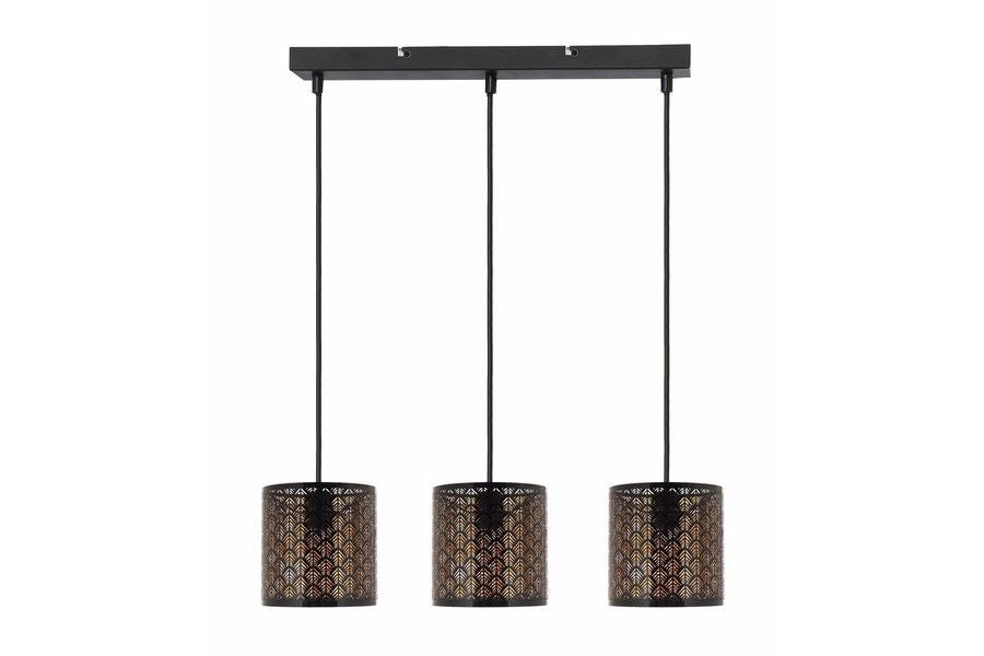 Lampada a sospensione Reality Tuluza nera 3xE27 105cm