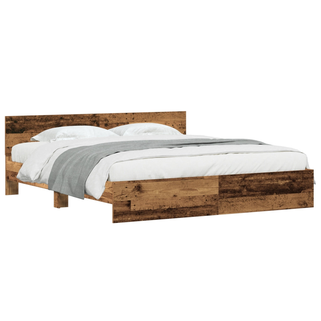 Struttura letto con testiera Legno antico 180x200 cm Legno ingegnerizzato