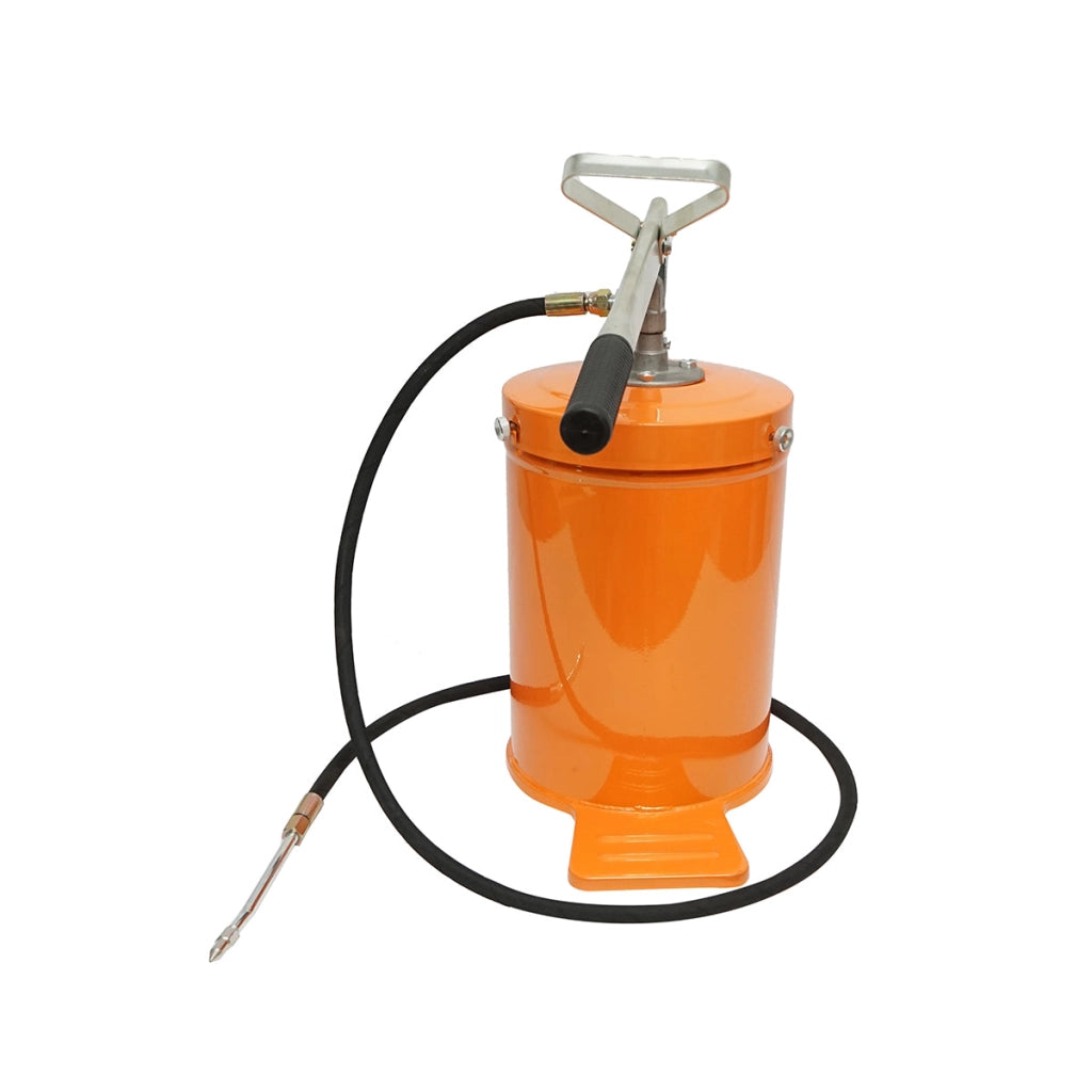 Pompa manuale per grasso da 12 kg con tubo flessibile da 1,5 m e pressione di 3000 PSI. Breckner Germany