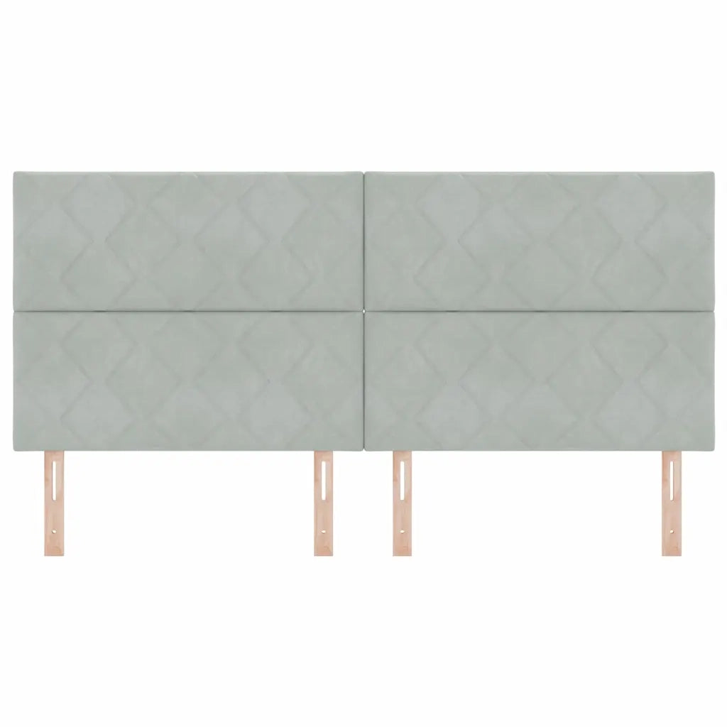 Testiera LED Grigio chiaro 200 cm Pelle Sintetica 3338560