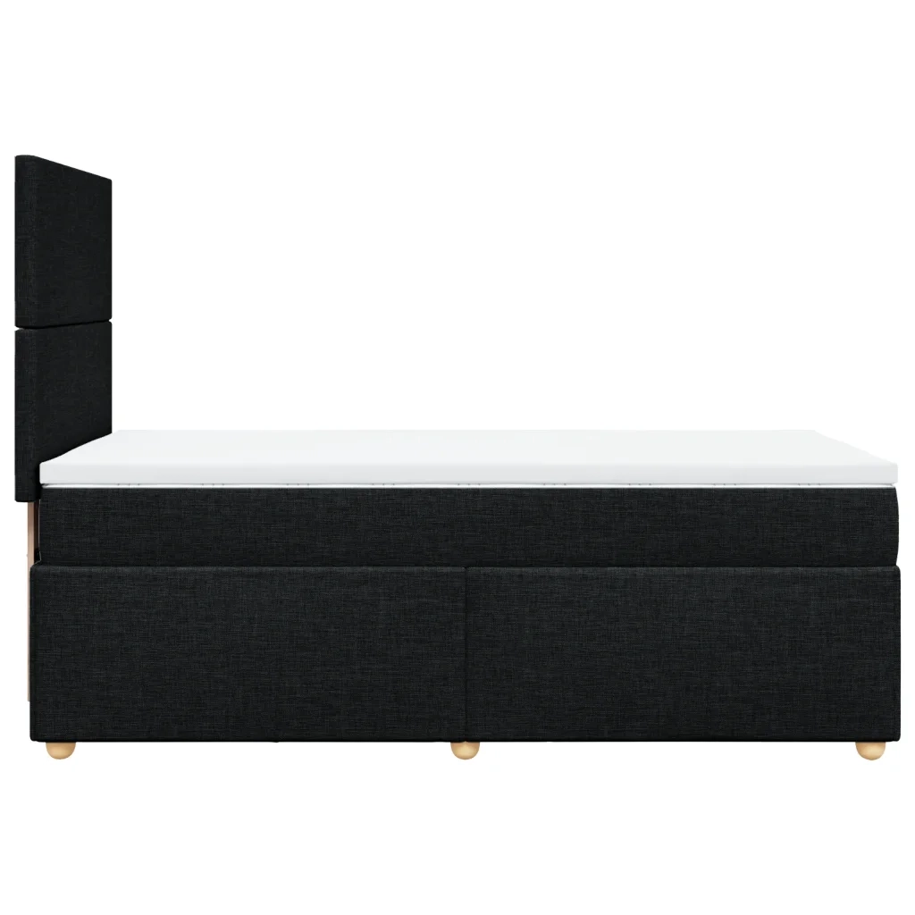 Giroletto a Molle con Materasso Nero 80x200 cm inTessuto 3293402