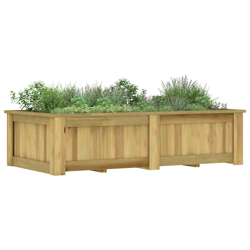 Fioriera Rialzata 196x100x50 cm in Legno di Pino Impregnato cod mxl 51767