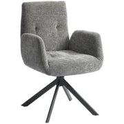 Poltrona, Sedia da accentuare, design moderno, girevole, fino a 120 kg, Grigio Scuro