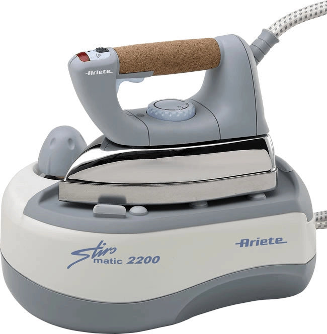Ariete 6257 stiromatic 2200 - ferro da stiro con caldaia in acciaio inox - piastra in alluminio - manico in sughero - vapore continuo fino 80 gr/min - ARI6257
