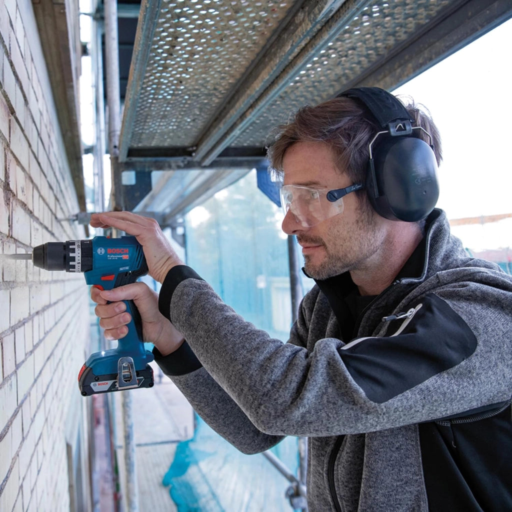 Bosch Professional 18V System Trapano Avvitatore con Percussione a Batteria GSB 18V-45 (Velocità di Rotazione di 1.900 giri/min, 2 Batterie da 2.0 Ah, GAL 18V-20, in L-BOXX)