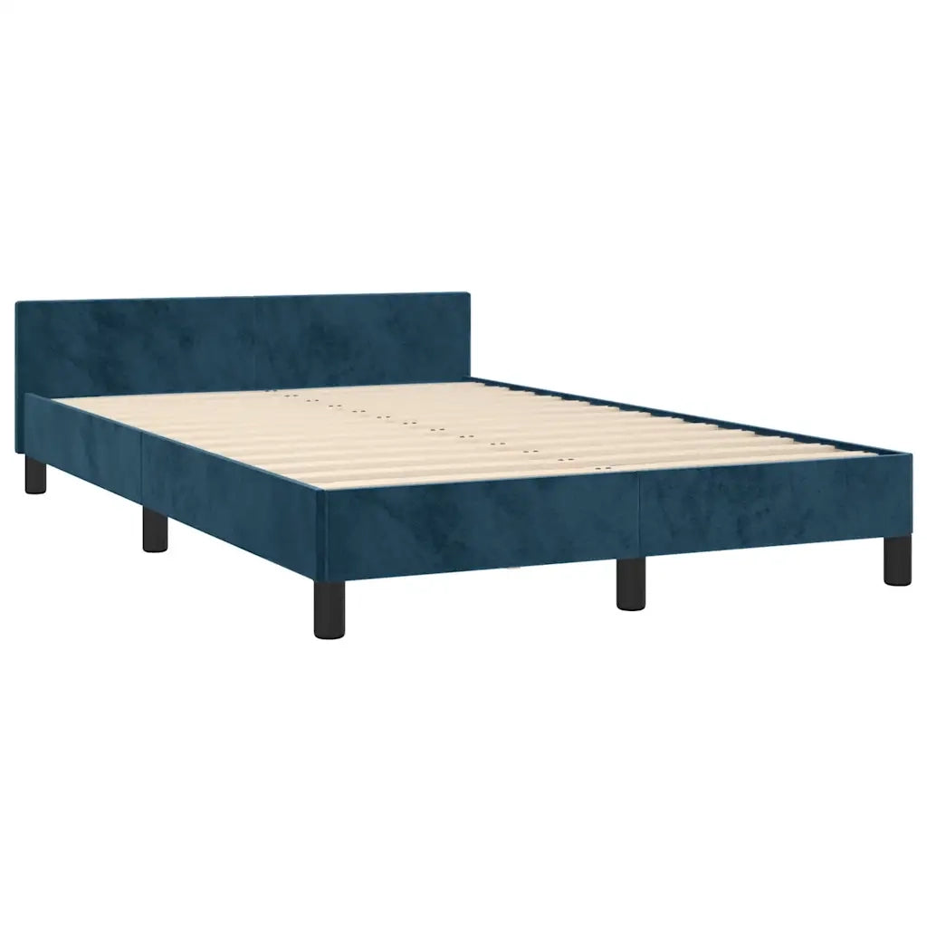 Giroletto senza Materasso-Struttura Letto Blu Scuro 120x190 cm Velluto 806522