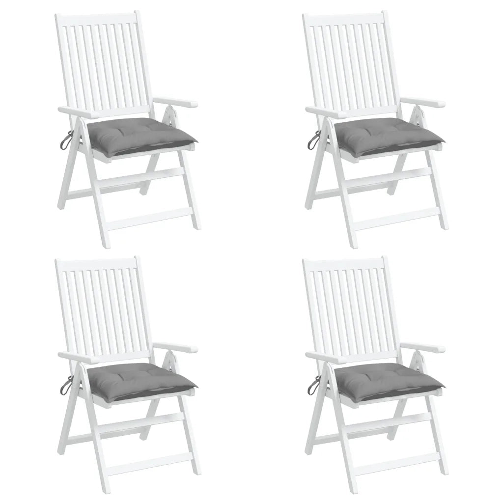 Cuscini per Sedia 4 pz Grigi 40x40x7 cm in Tessuto Oxford