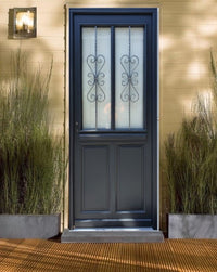 Portone d'ingresso in legno Exo modello 'Sobra' 215X90 a destra senza maniglia