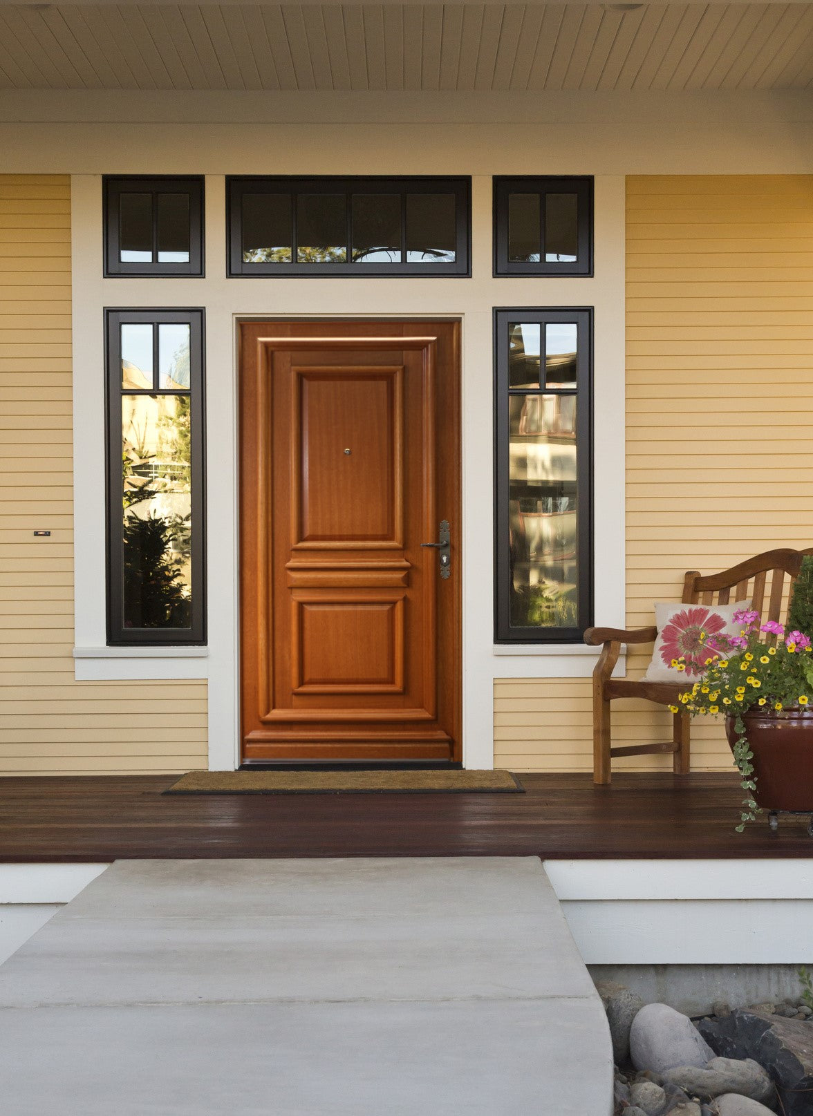 Tahi 1' Porta d'ingresso in legno 215X90 a sinistra a spingere senza maniglia