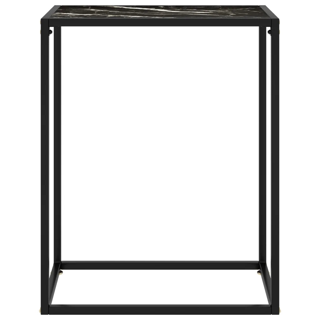 Tavolo Consolle | Tavolo d'Ingresso Nero 60x35x75 cm in Vetro Temperato