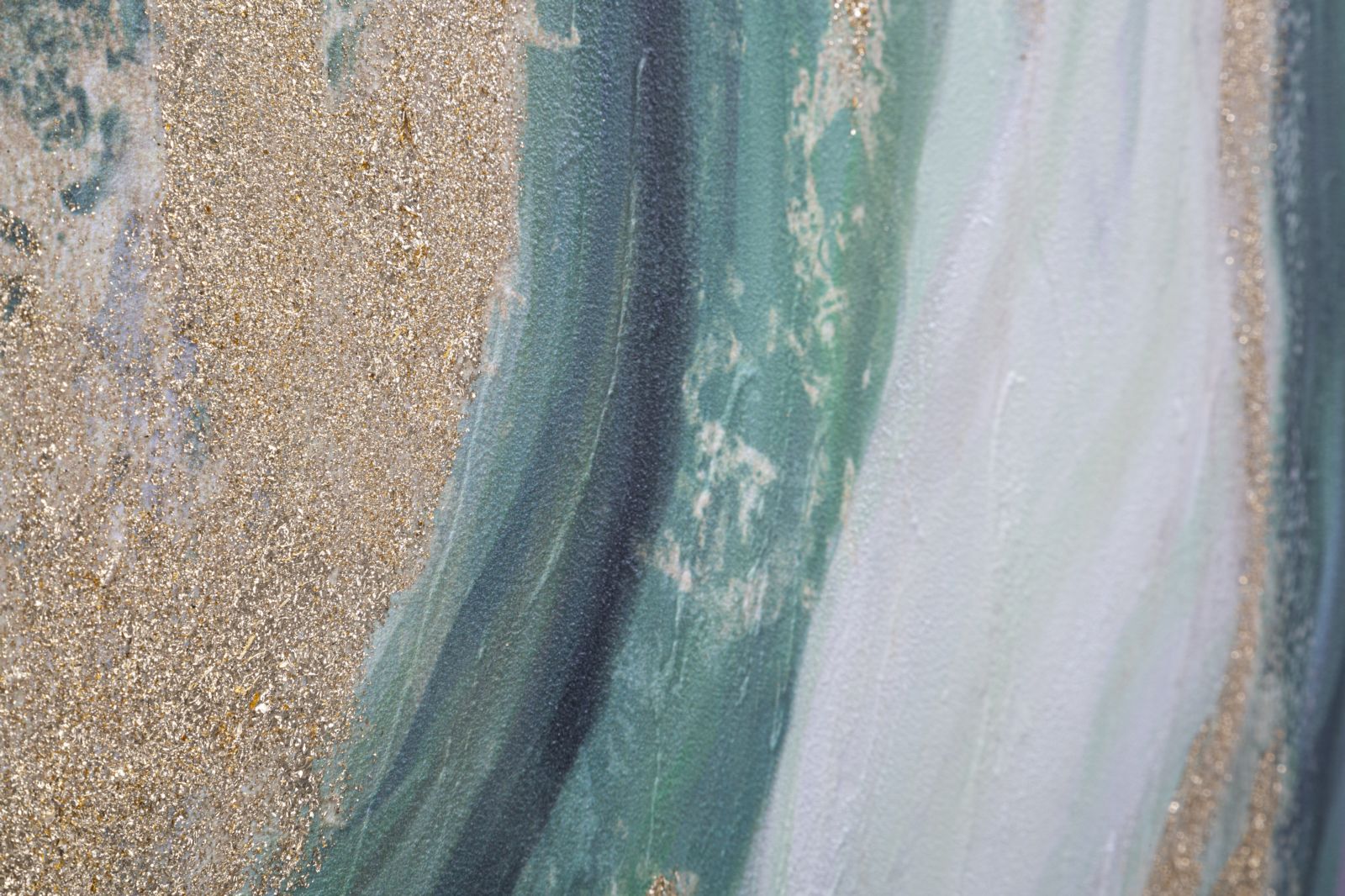 Dipinto su Tela Greenery 80x2,8x100 cm in Legno di Pino e Canvas Multicolor