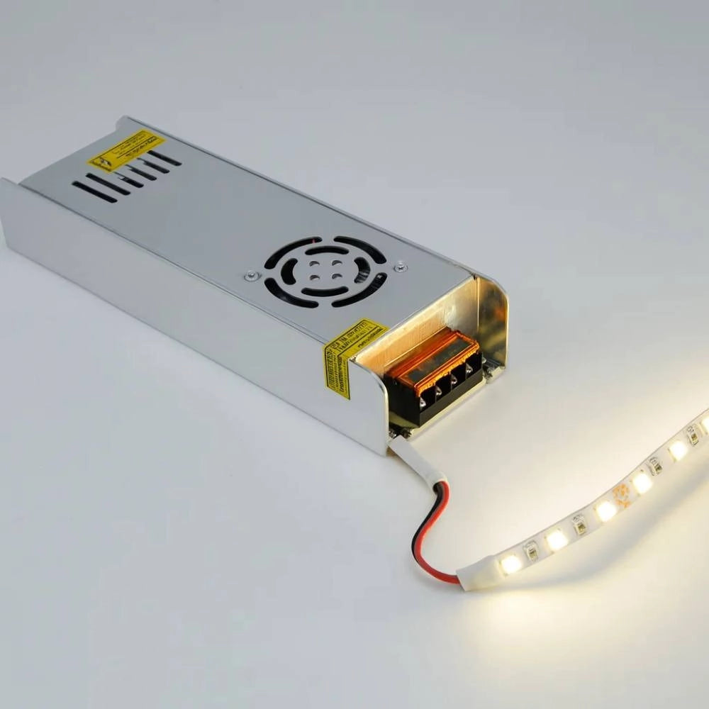 Alimentatore led optonica 6165 360w 24v metallo sottile con ventola
