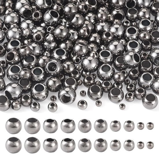 Accessori per catena/bracciale - 250 pezzi - CCB plastica - spacer rotondo - catena grande - DIY - leggero e duraturo - ornamento