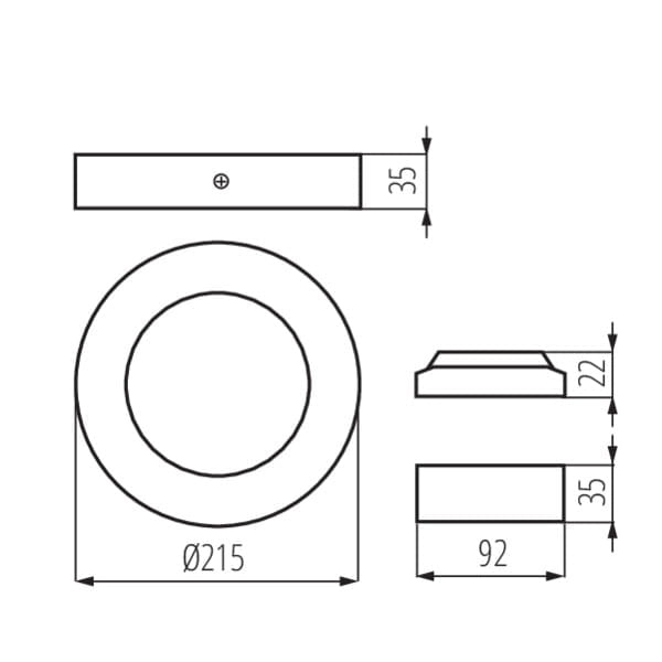 Plafoniera LED Kanlux CARSA 28949 18W 4000K bianca